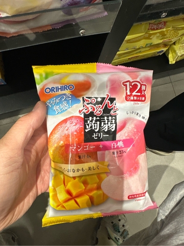 Thạch hương trái cây vị xoài & đào trắng Orihiro 240g