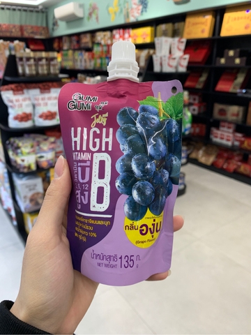 Nước thạch Jelly GUMI GUMI Vitamin B vị nho 135g