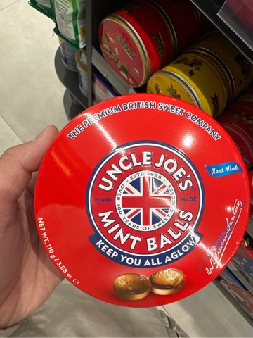 Kẹo Uncle Joe's 110g Mint Balls (Hộp tròn)