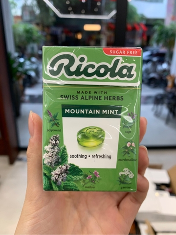 Viên ngậm thảo mộc Ricola Moutain Mirt không đường - 40g
