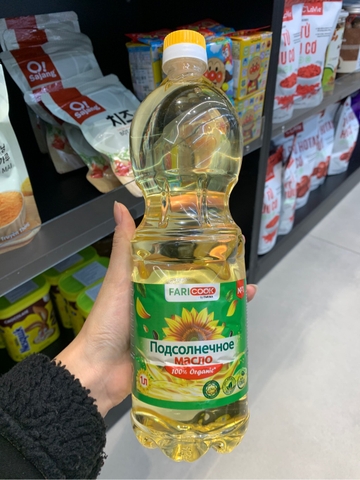 Dầu hướng dương Nga hữu cơ 1L