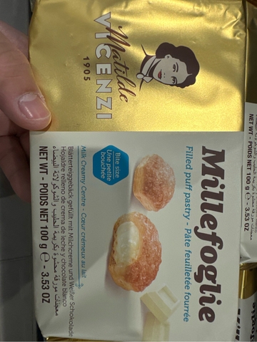 Bánh ngàn lớp nhân kem sữa Bocconcini Matilde Vicenzi - 100g