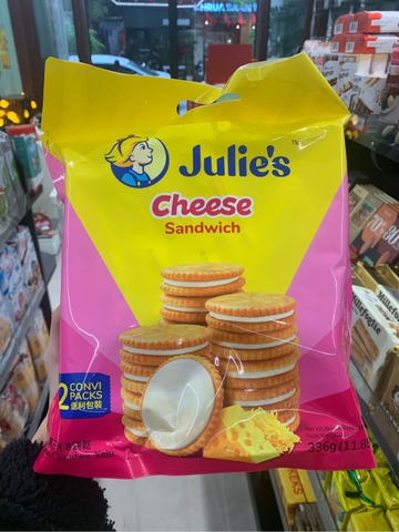 BÁnh qui kẹp nhân phô mai Julie's -336g
