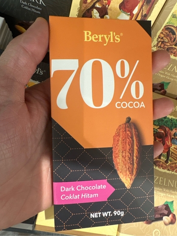 Sô cô la Beryls 90g No Add Sugar Dark 70%