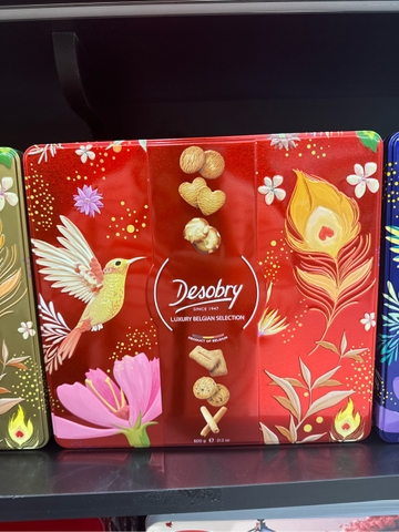 Bánh quy tổng hợp 6 loại Desobry Luxury Belgian Biscuis - 6 varieties 600g HS ĐỎ