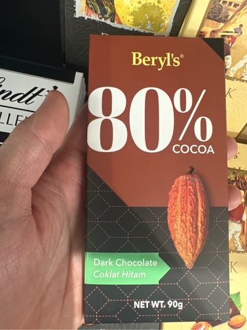 Socola Beryls 90g No Add Sugar Dark 80% cacao