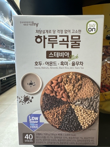Bột ngũ cốc ăn liền HY hạnh nhân óc chó đậu đen 720g/ hộp