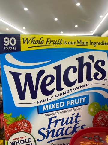 Kẹo hỗn hợp trái cây Welch's mixed fruit snacks (2 kg/thùng)