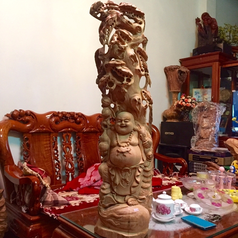 TƯỢNG DI LẶC VÁC CÀNH ĐÀO (M: DL63)