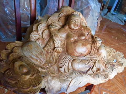 TƯỢNG DI LẶC CẦM GẬY NHƯ Ý (M: DL68)-Đã bán
