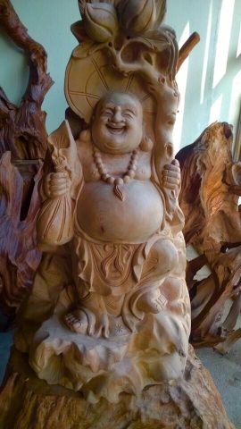 TƯỢNG DI LẶC VÁC CÀNH ĐÀO (M: DL26)