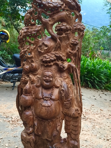 TƯỢNG DI LẶC VÁC CÀNH ĐÀO (M: DL58)-Đã bán
