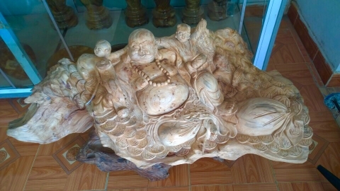 TƯỢNG DI LẶC CẦM GẬY NHƯ Ý (M: DLN34)