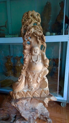 TƯỢNG DI LẶC VÁC CÀNH ĐÀO (M: DL50)