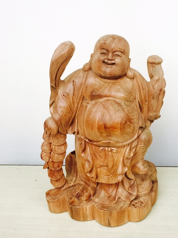 TƯỢNG DI LẶC CẦM GẬY NHƯ Ý (M: DL06)-Đã bán