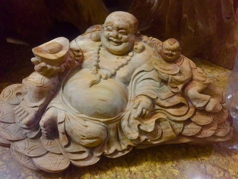 TƯỢNG DI LẶC CẦM ĐĨNH VÀNG (M: DL84)