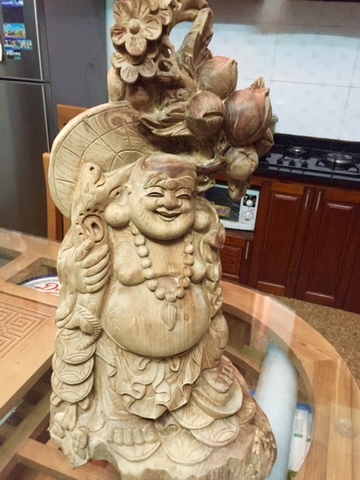TƯỢNG DI LẶC VÁC CÀNH ĐÀO (M: DL88)
