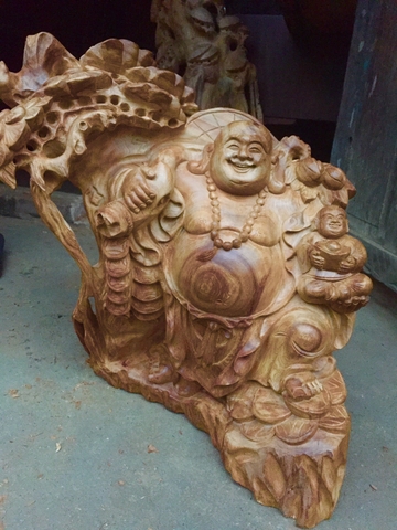 TƯỢNG DI LẶC VÁC CÀNH ĐÀO (M: DL61)