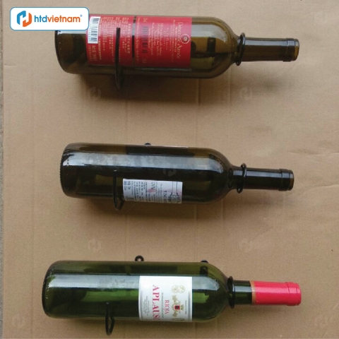 Kệ bày chai rượu dạng gắn tường cho nhà hàng 016 | Kệ rượu trưng bày