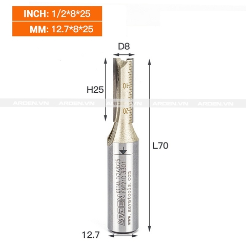 Mũi phay gỗ thẳng ARDEN dòng A0114