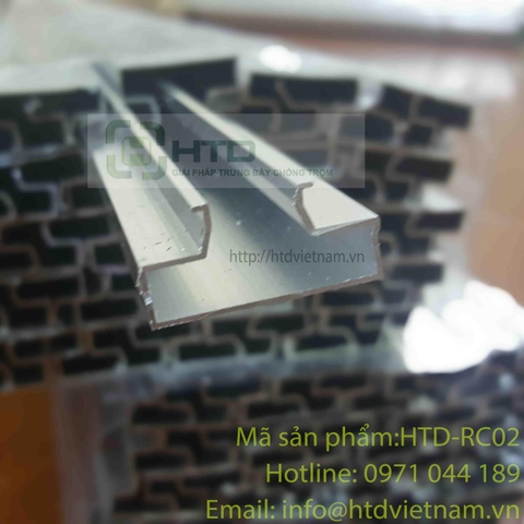 Rãnh nhôm cài móc treo: HTD-RC02