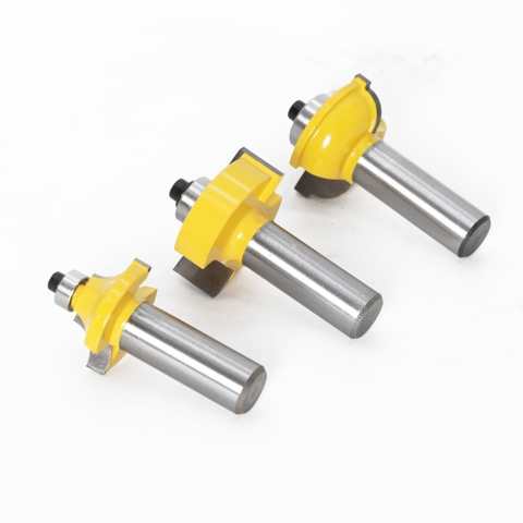 Bộ 3 mũi phay, dao phay gỗ ghép mộng cửa lớn, cửa sổ cốt 12.7MM