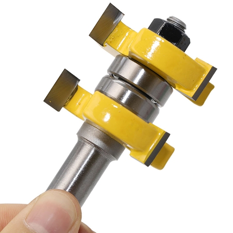 Bộ 2 mũi phay, dao phay cắt rãnh chữ T 3 lưỡi cốt 12.7mm