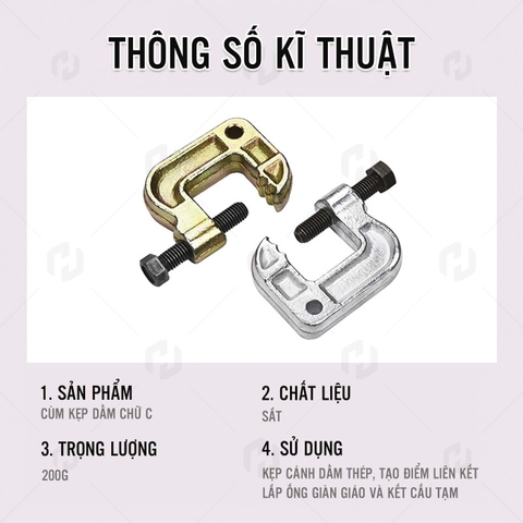 Cùm Kẹp Dầm Chữ C