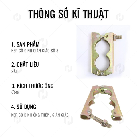 Kẹp Số 8 Cố Định Giàn Giáo