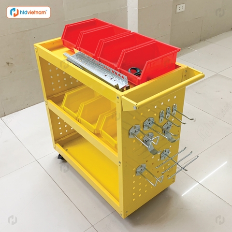 Xe đẩy dụng cụ đồ nghề 3 tầng HTD-05