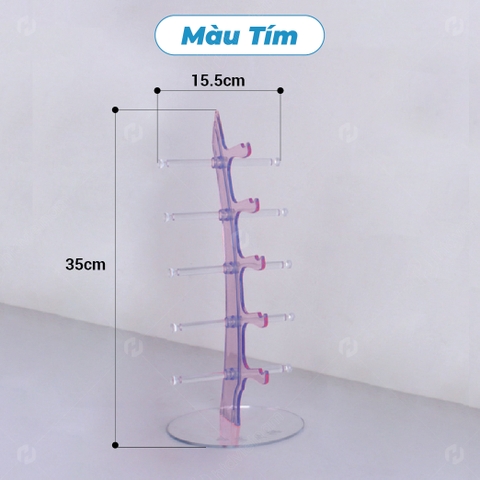 Giá trưng bày kính mắt bằng nhựa 988 - kệ trưng bày kính PVC - 5 tầng