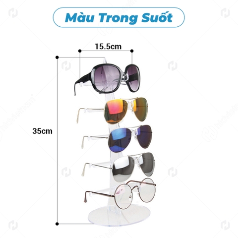 Giá trưng bày kính mắt bằng nhựa 988 - kệ trưng bày kính PVC - 5 tầng