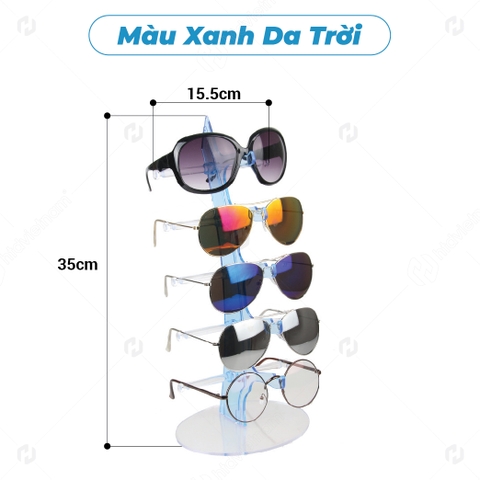 Giá trưng bày kính mắt bằng nhựa 988 - kệ trưng bày kính PVC - 5 tầng