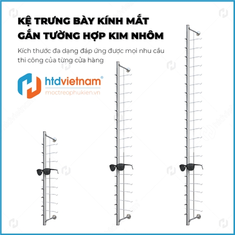 Giá kệ trưng bày mắt kính gắn tường J986, siêu nhẹ cho cửa hàng kinh doanh kính mắt