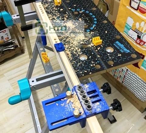 Bộ cữ định vị khoan lỗ chốt trên gỗ - dụng cụ làm mộc