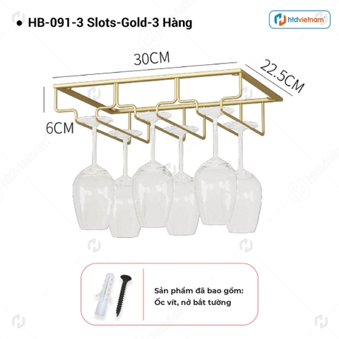 Giá treo rượu kèm treo ly HB-091