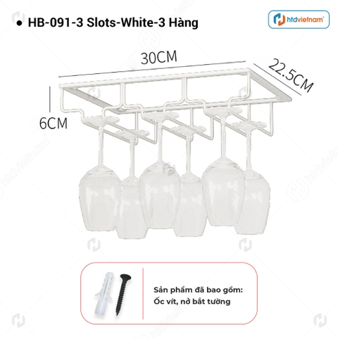 Giá treo rượu kèm treo ly HB-091