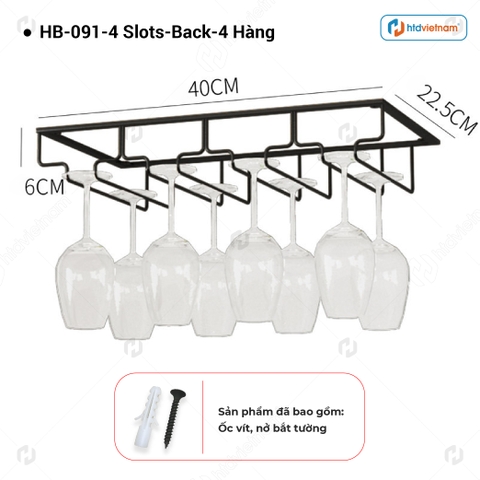 Giá treo rượu kèm treo ly HB-091