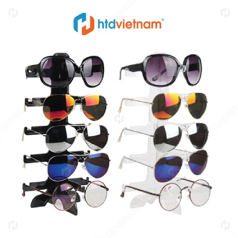 Giá trưng bày mắt kính mica để bàn - 5 Tầng đơn