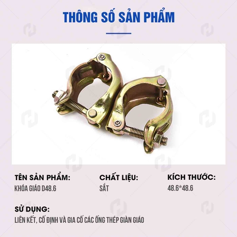 Khóa giàn giáo, cùm giàn giáo D48
