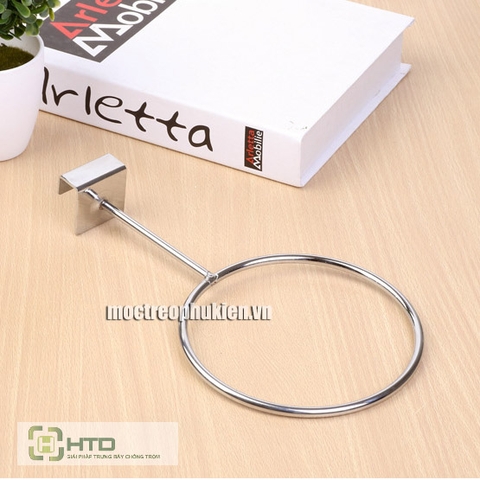 Móc vòng tròn trưng bày bóng dạng cài thanh hộp inox