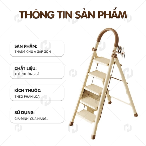 Thang Xếp Thép Đa Năng Gấp Gọn HTD – An Toàn, Tiện Lợi