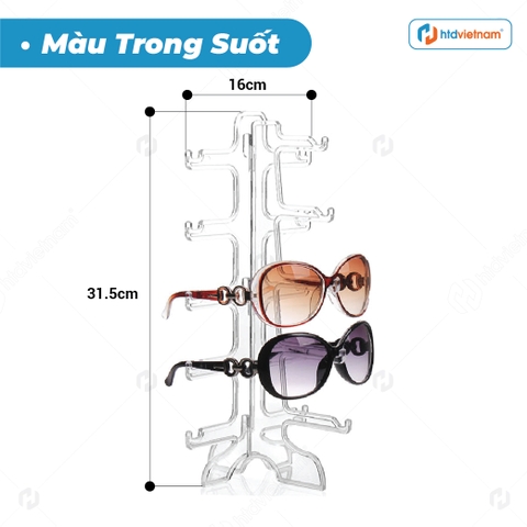 Giá trưng bày mắt kính mica để bàn - 5 Tầng đơn
