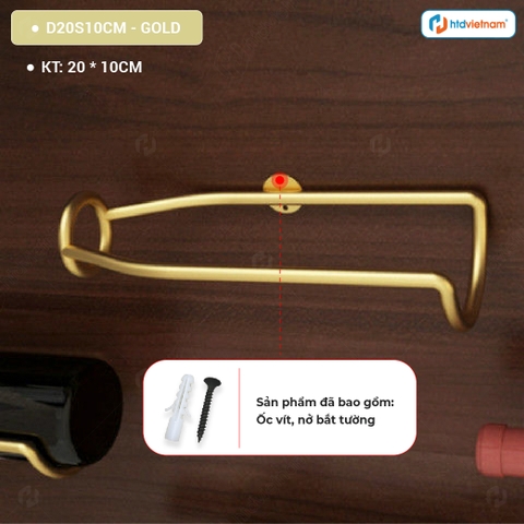 Giá treo chai rượu vang trưng bày  D20S10CM | Kệ rượu treo tường