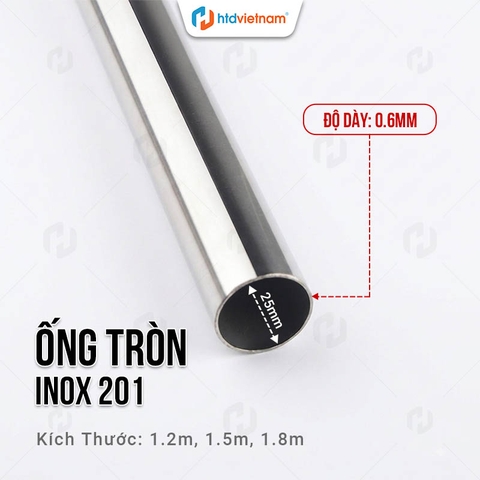 Ống tròn Inox 201 Phi 25mm