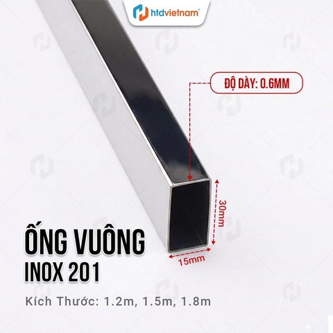 Thanh Inox 201 Hộp 15x30mm