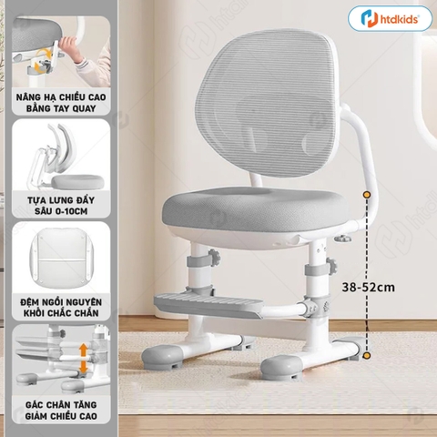 Ghế tăng giảm chiều cao HTDkids Zx02