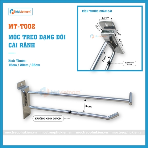 Móc treo cài rãnh đôi: MT-T002