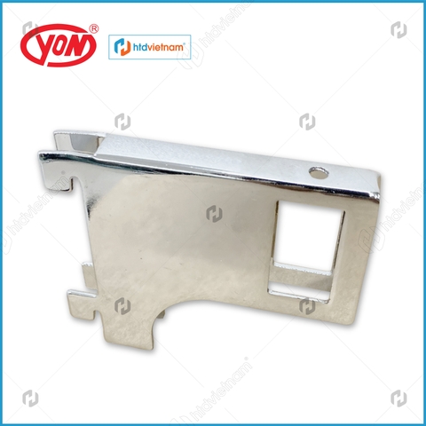 Cốc đỡ thanh hộp inox vuông gài ray đôi