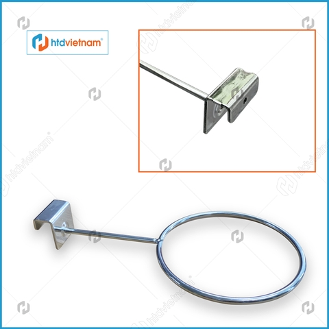 Móc vòng tròn trưng bày bóng dạng cài thanh hộp inox